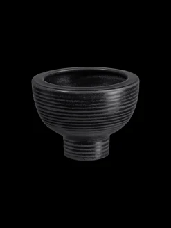 übertopf auf fuß, black