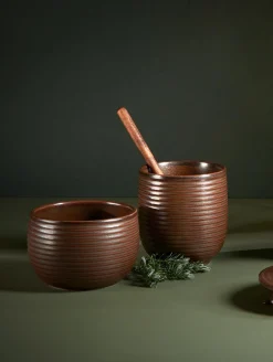 dessertteller, brown