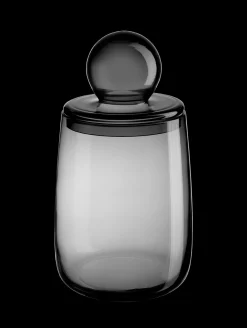 dose mit deckel, grau