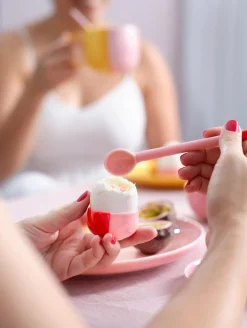 2er set eierbecher, blueberry smoothie