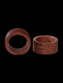 2er set serviettenringe, akazie