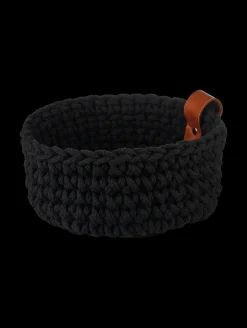 häkelkorb, schwarz, m