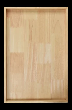 holztablett rechteckig, natur