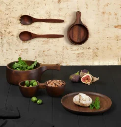 holzteller, akazie, l