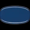 platte, oval, midnight blue