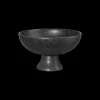 schale auf fuß, black iron