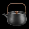 teekanne mit Holzgriff, black