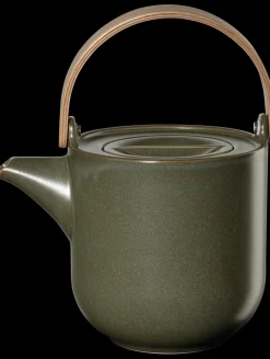 teekanne mit holzgriff, nori