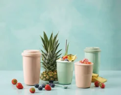 thermobecher rose, deckel rose