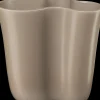 vase, taupe