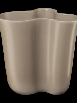 vase, taupe
