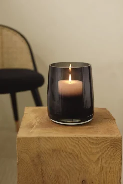 vase/windlicht, grau