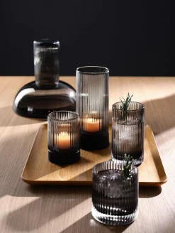 windlicht mit porzellanfuß, clear